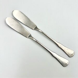 Oneida Community Stainless Patrick Henry Butter Knife Set Of 2